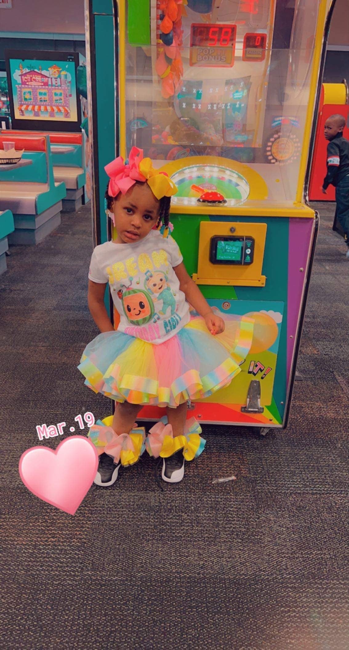 Ribbon trim tutu set