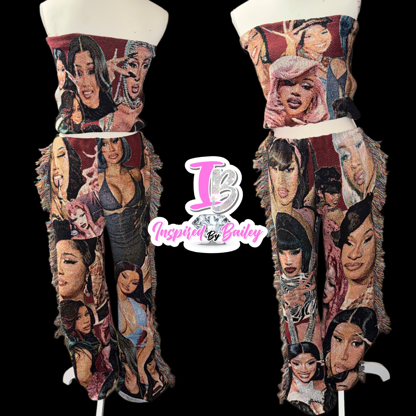 Tapestrty 2 piece pants & tube top