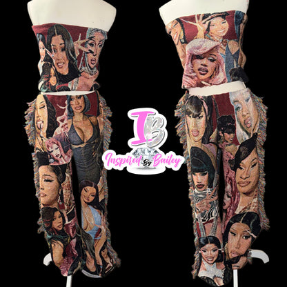 Tapestrty 2 piece pants & tube top