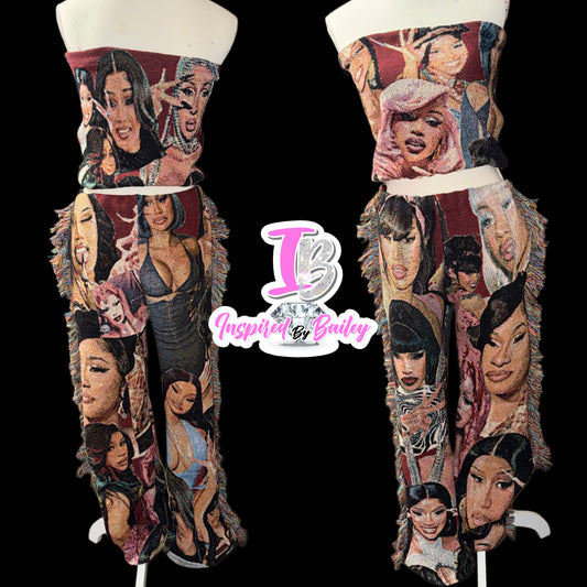 Tapestrty 2 piece pants & tube top