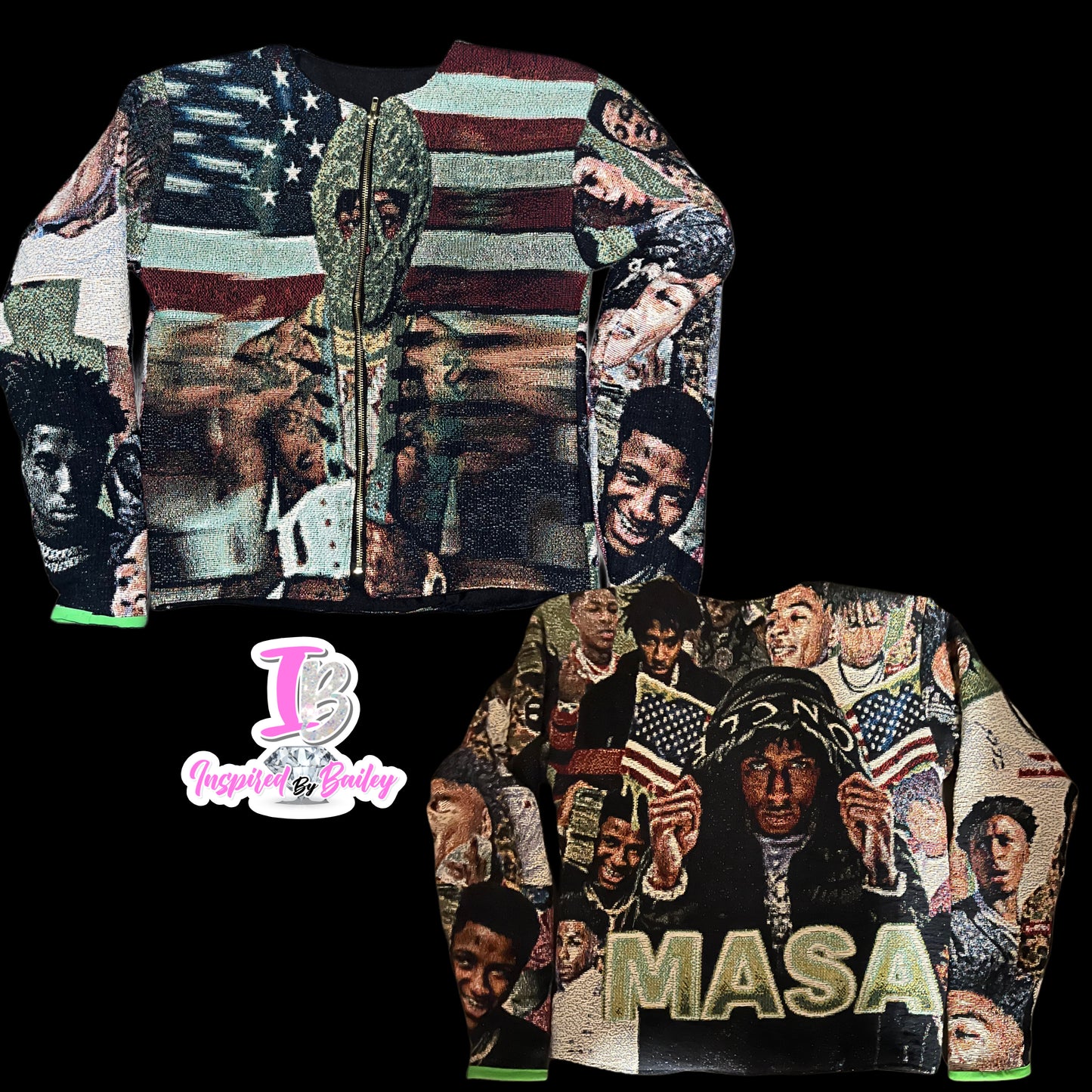 Custom Tapestry zip up Jacket