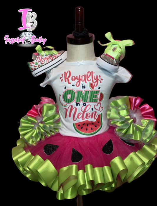 Ribbon trim tutu set