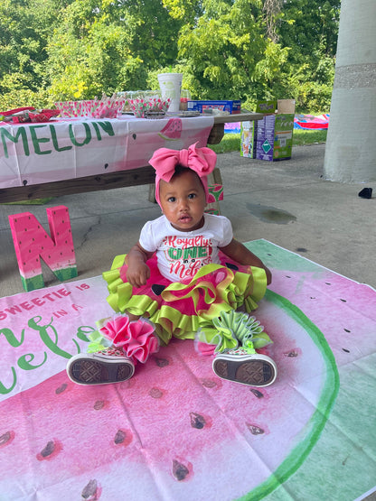 Ribbon trim tutu set